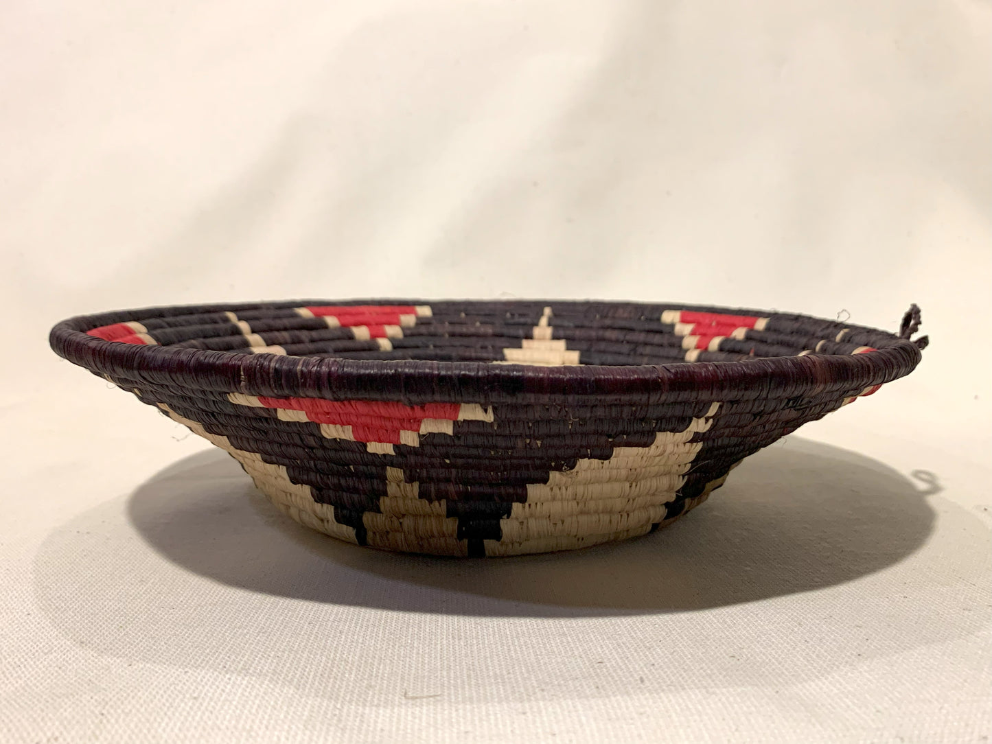 Black and Red Star Handmade African Basket / Ugandan Basket / Woven Basket