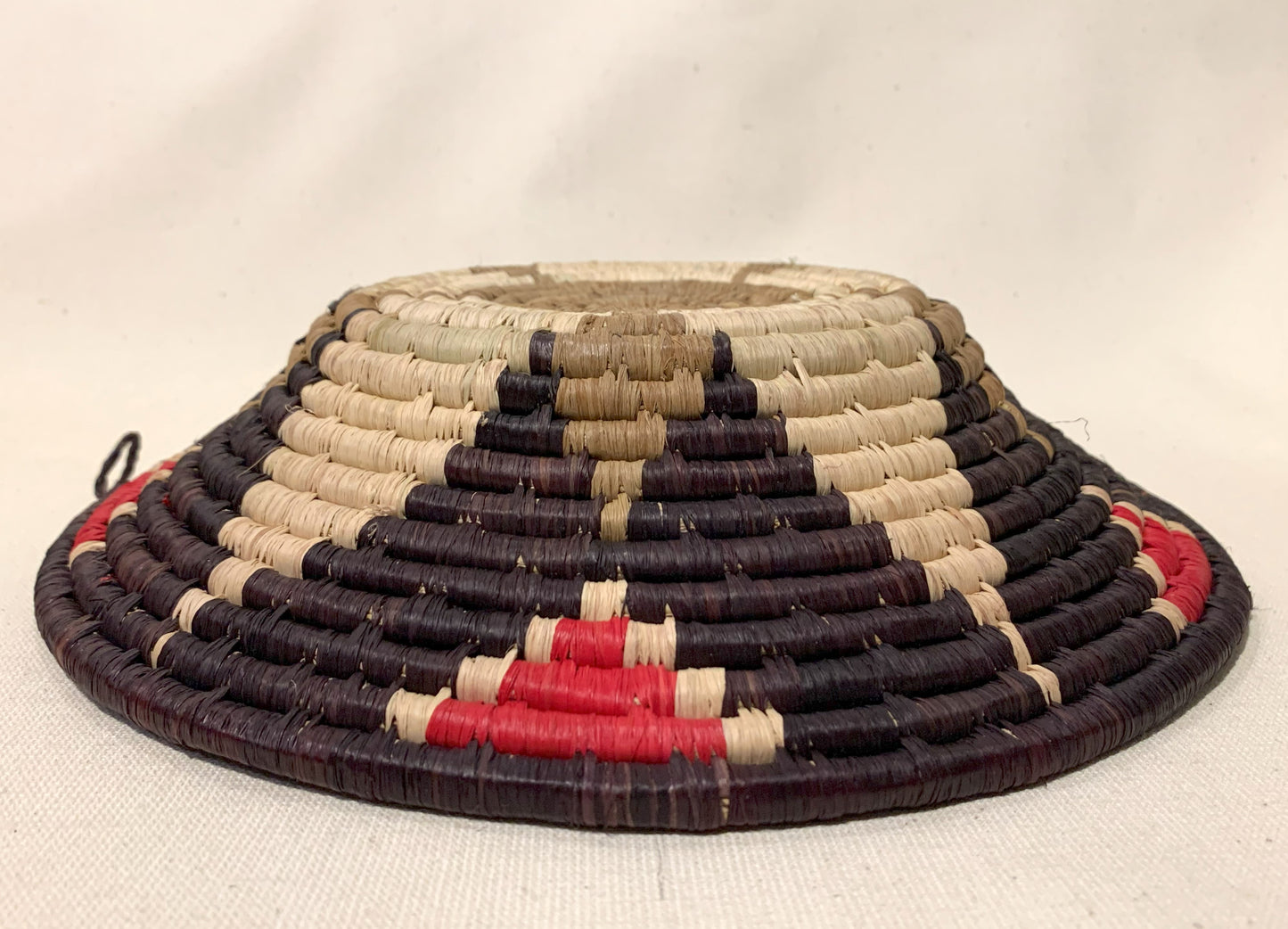 Black and Red Star Handmade African Basket / Ugandan Basket / Woven Basket