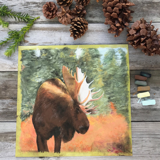 "Strength of a Moose" Soft Pastel Art Print